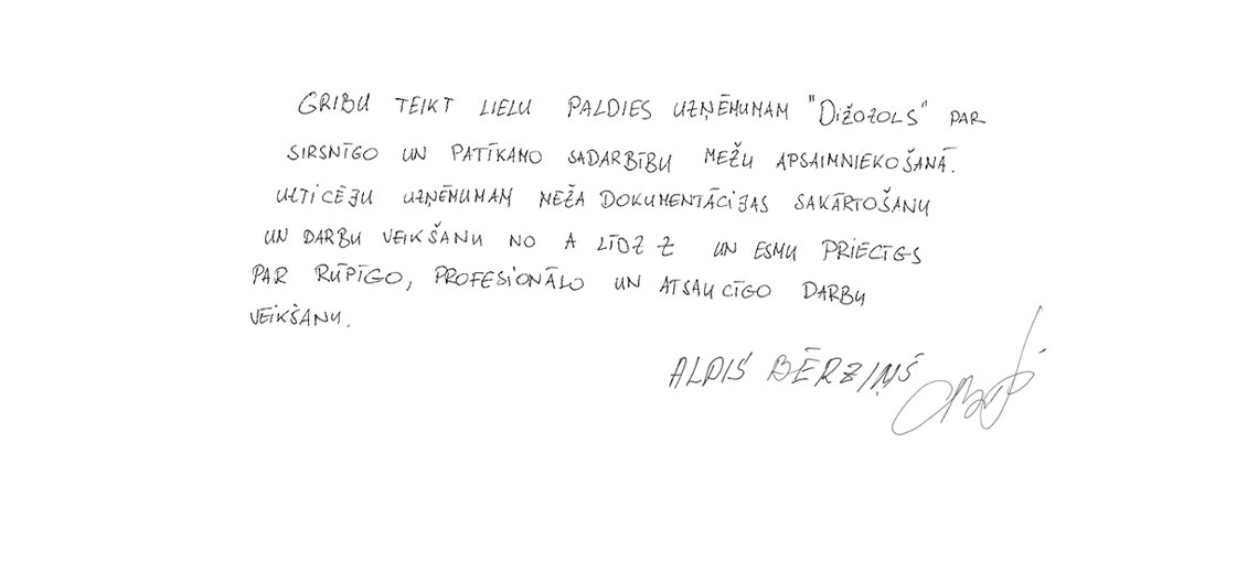 Atsauksme no Īpašuma "Bērziņi" saimnieka Alda Bērziņa