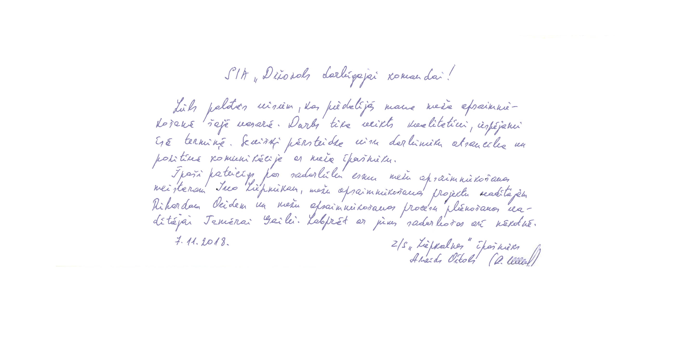 Atsauksme Arvīds Vītols Liepkalnes Dižozols